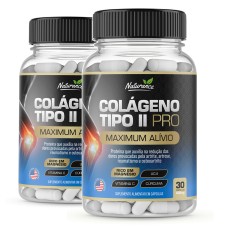 Colágeno Tipo 2 PRO Maximum Alivio Importado -2 potes 60 Cápsulas