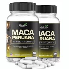 Maca Peruana Negra Suplemento Premium  2 potes 120 Cápsulas