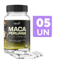 Maca Peruana Negra Suplemento Premium  5 potes 