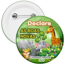  Boton 3,5 cm Redondo  - Tema Congresso - Declare as Boas Novas - 2024  Ref: 002